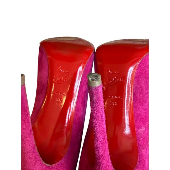 Christian Louboutin So Kate 120 Suede Heeled Pumps Pink 38 - Picture 6 of 10